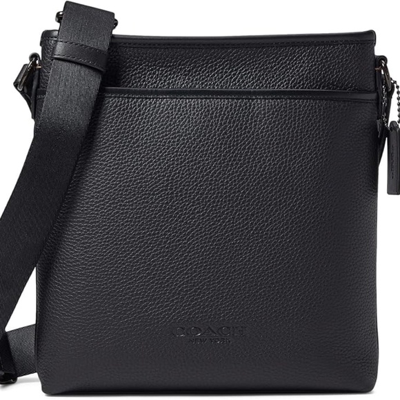 Authentic Coach Men's Gotham Slim Crossbody Bag in Pebble Leather - Picture 1 of 7